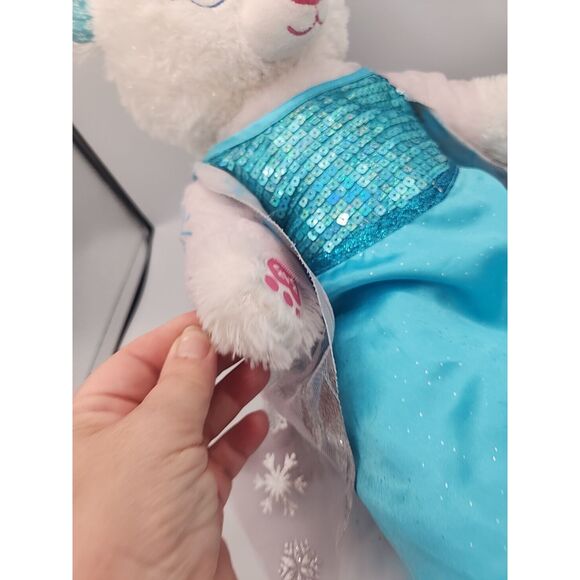Disney Build A Bear Frozen Elsa Sparkling White Stuffed Animal Doll With Dress - Picture 5 of 6